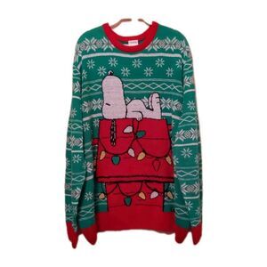PEANUTS Christmas Sweater Men 3XLT Snoopy
